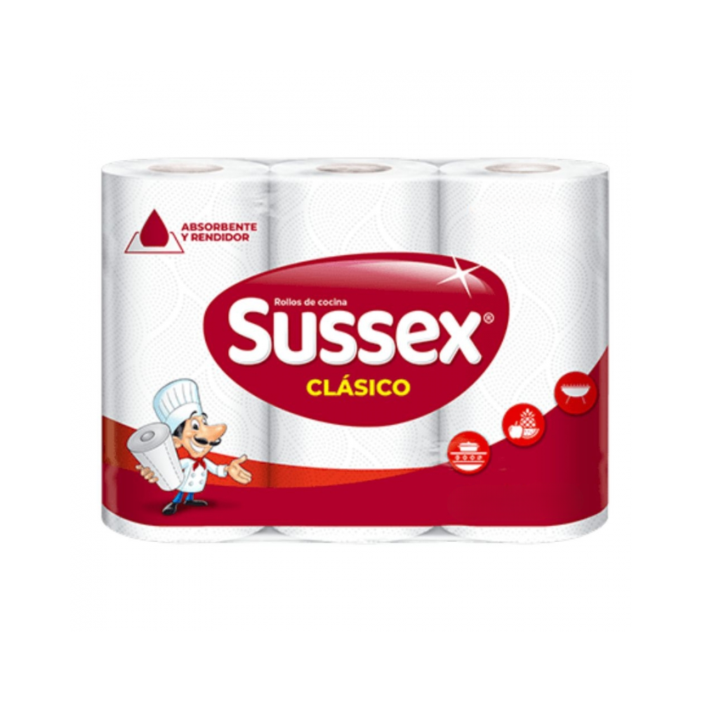 ROLLO DE COCINA SUSSEX ROJO X 3 X 40 