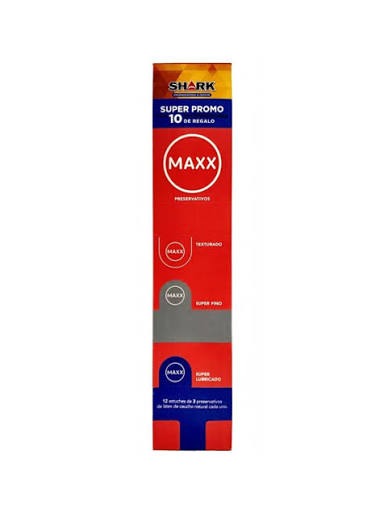 PRESERVATIVOS MAXX 12+15 SHARK S/C